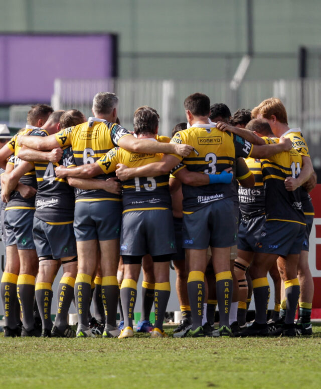 Hurricanes Vets in action during day two at the Emirates Airline Dubai Rugby Sevens, held at 7he Sevens , 02 December 2023. Photo By Francois Steenkamp/SPORTDXB